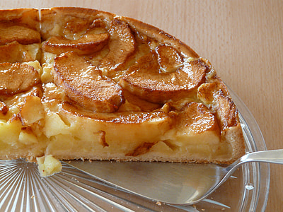 slice of apple pie on plate thumbnail