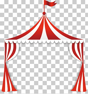 Circus Tent , Circus tent, red and white tent illustration PNG clipart