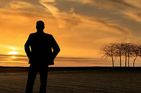 silhouette of man during golden hour thumbnail
