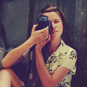 Woman Nikon Camera Vintage thumbnail