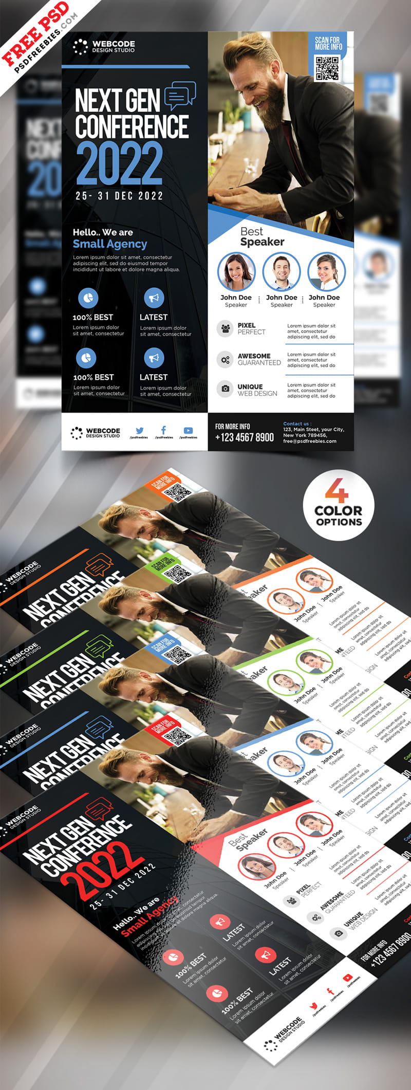 Conference Promotion Flyer Design PSD psd file