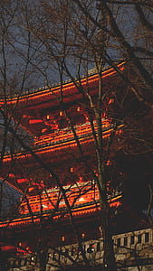 architectural photography of orange and gray gondola thumbnail