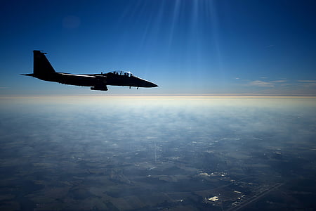 photograph of black fighter jet thumbnail