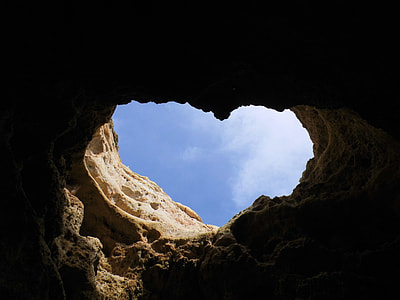 brown cave with heart shape photo thumbnail