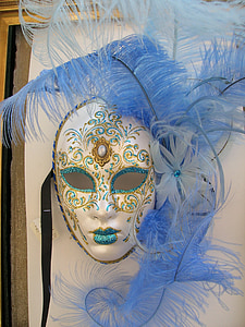white, gold-colored, and blue masquerade thumbnail