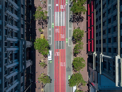 aerial photography of road thumbnail