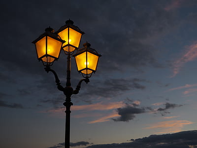 black and brown 3-post lamps thumbnail