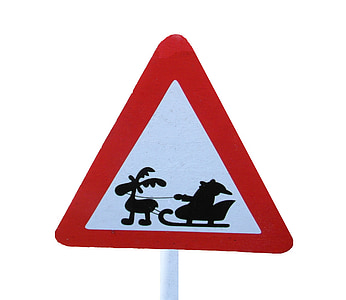 Santa Claus with reindeer signage thumbnail