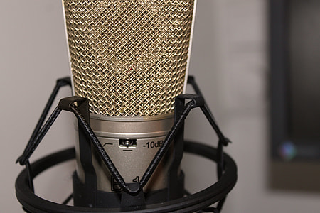 close-up photo of gray condenser microphone thumbnail