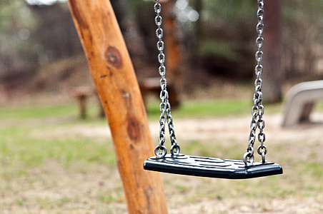 black plastic swing chair thumbnail