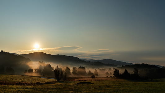 photo of mountains during golden house thumbnail