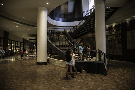 Spiral staircase in the Country Music Hall of Fame thumbnail