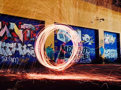 steelwool photography of fire dancing thumbnail
