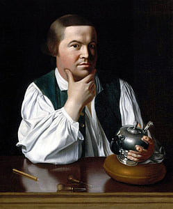Silversmith Paul Revere, famous for the horseback ride at Lexington and Concord thumbnail