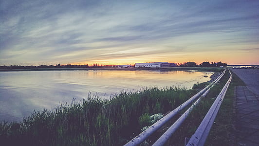 wood, road, dawn, landscape thumbnail