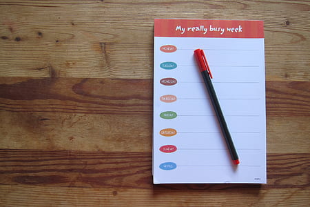 My Really busy week notepad on wood thumbnail