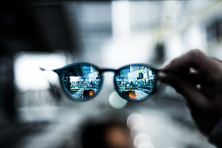 selective focus photo of black framed eyeglasses thumbnail