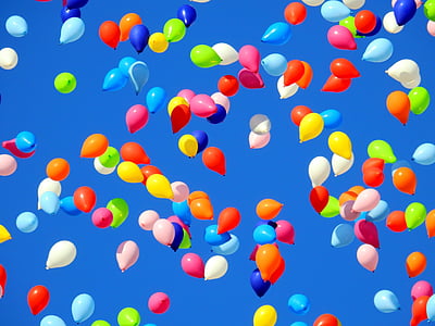 assorted-color balloon floating at the sky during day thumbnail