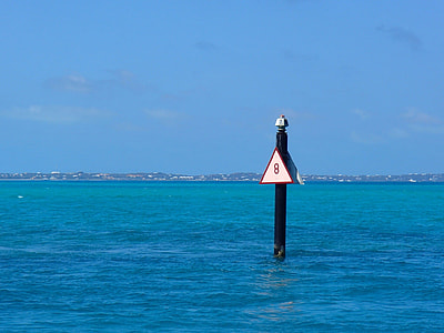8-printed post signage surrounded by body of water thumbnail
