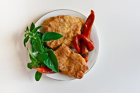 Fried fish with chili pepper and mint thumbnail