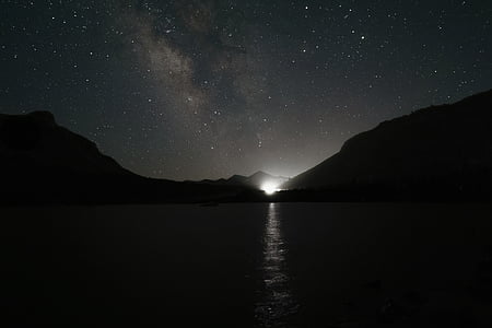 silhouette photography of mountain thumbnail
