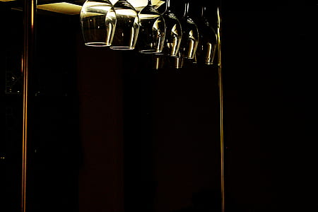 six clear wine glasses thumbnail