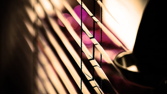 close shot of beige window blinds thumbnail