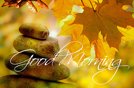 maple leaf and stones with good morning text overlay thumbnail