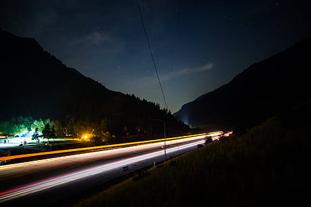 timelapse photography of cars on road thumbnail