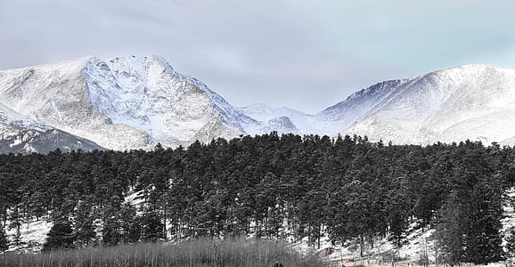 Snow Covered Mountains Under Cloudy Sky thumbnail