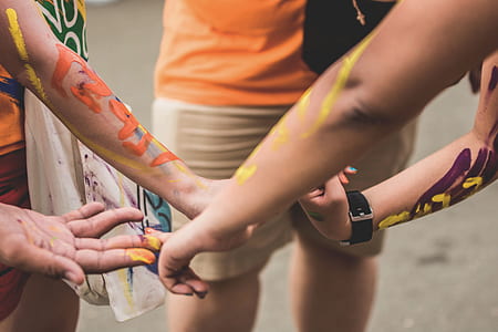 people's painted hands thumbnail