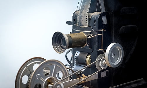 photo of vintage black camera with film thumbnail