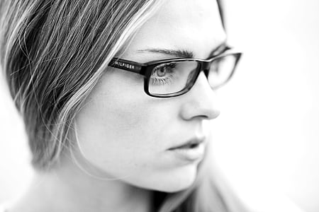 woman wearing black framed eyeglass thumbnail