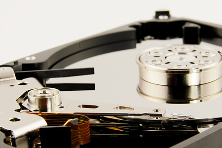 silver and black hard disc drive thumbnail
