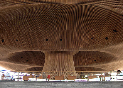 Close up view of the Senedd Building in Cardiff thumbnail