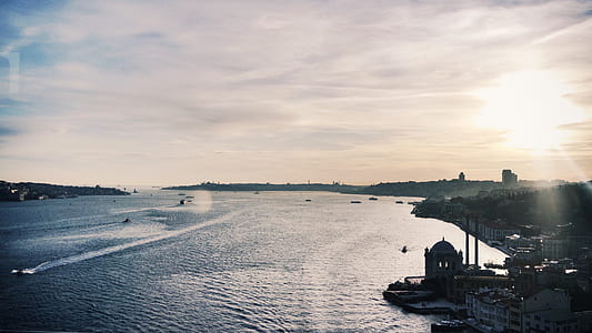 sea, city, sky, water thumbnail