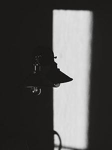selective focus, gray scale, photography, sconce thumbnail