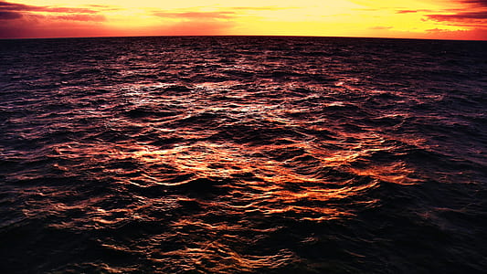 time lapse photo of body of water under the sunrise thumbnail