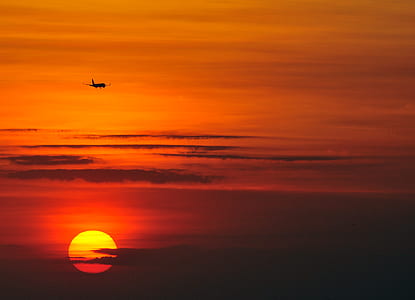 plane on flight during golden hour thumbnail
