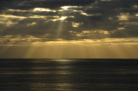 ocean under gray and black clouds during daytime thumbnail
