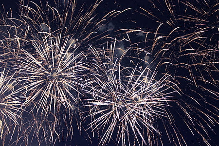 white fireworks in sky thumbnail