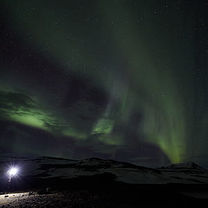 green lights during night thumbnail