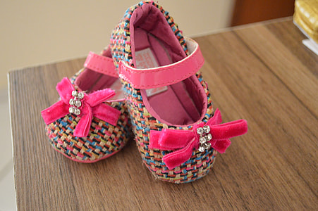 pair of sandals on wooden surface thumbnail