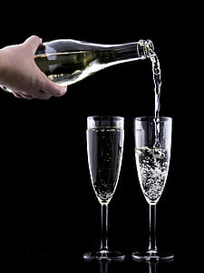 Close-up of Beer Glass Against Black Background thumbnail