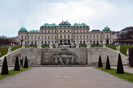 landscape photography of pathway leading to a mansion thumbnail