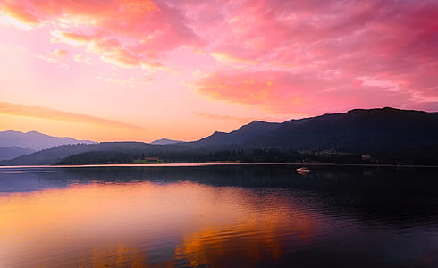 dawn, landscape, mountains, sky thumbnail