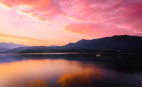 body of water photo during sunset thumbnail