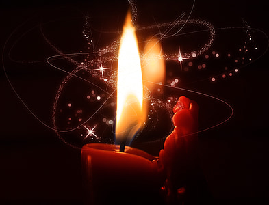 macro photography of lighted candle thumbnail