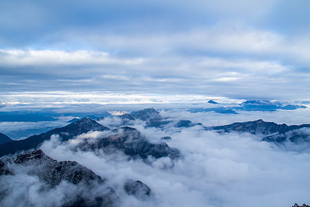 clouds over mountains overview photography thumbnail