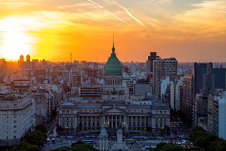 aerial photo of white and blue dome building thumbnail